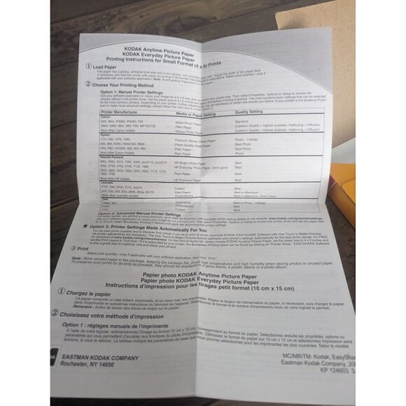 VTG 2002 Kodak Anytime Picture Paper for Inkjet Prints 2 PKS 100 Sheets 4x6” New - Picture 7 of 7